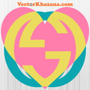 Gucci With Heart Colour Svg