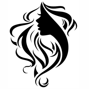 lady face with hair svg cut