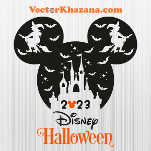 Mickey Castle Halloween 2023 Svg