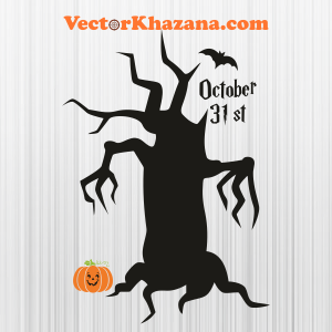 Halloween Tree October 31st Svg