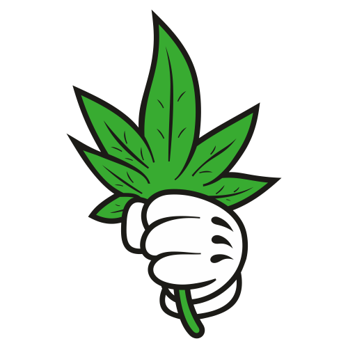 Hand Holding Marijuana Leaf Svg
