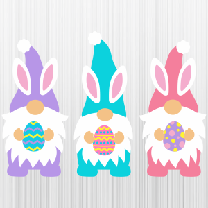 Happy EasterThree Gnomes Svg
