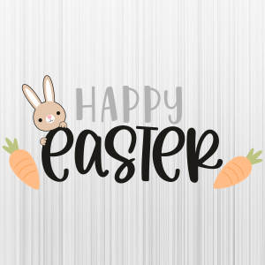 Happy Easter Rabbit Head Svg