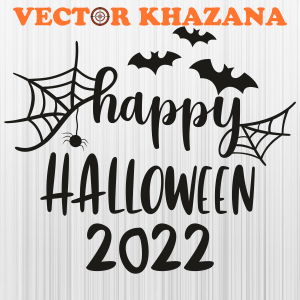 Happy Halloween 2022 Spider Svg