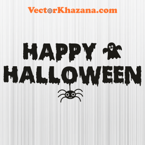 Happy Halloween Spider Svg