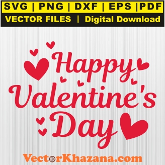 Happy Valentines Day Red Heart Svg