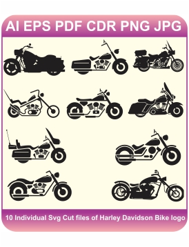Harley Davidson Bike vector file