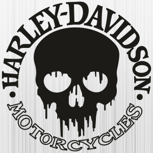 Harley Davidson Drip Skull Svg