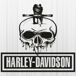 Harley Davidson Knife Skull Svg