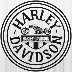 Harley Davidson MotorCycle Circle Svg