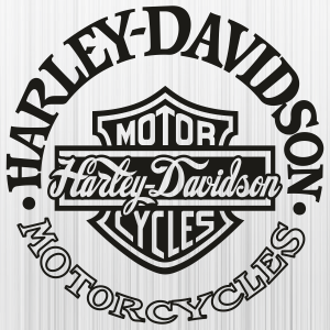 Harley Davidson Motorcycle with Circle Letter Svg