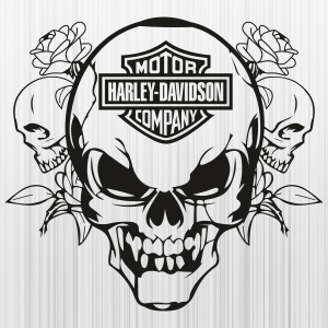 Harley Davidson Motor Company Skull Svg