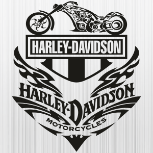 Harley Davidson Motorcycle with Bike Svg