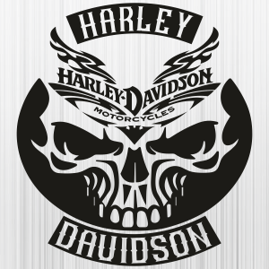 Harley Davidson Skull Motorcycles Svg