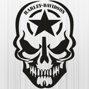 Harley Davidson Skull Svg