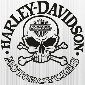 Harley Davidson Tattoo Skull Circle Svg