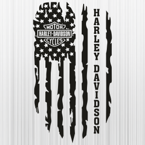 Harley Davidson With Flag Svg