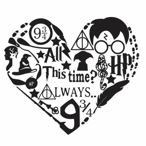 Harry Potter Heart Svg | Harry Potter svg cut file ...