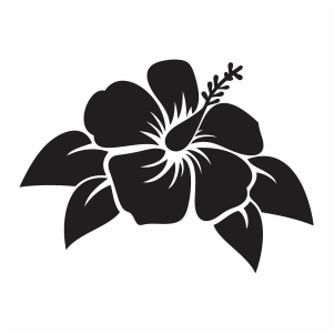 Hibiscus Flower Leaf Svg