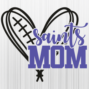 Heart Saints Mom Svg