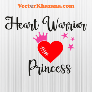 Heart Warrior Princess Svg