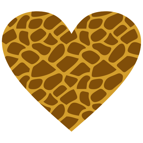 Giraffe Heart Print Svg