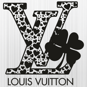 Louis Vuitton Hearts and Clover SVG