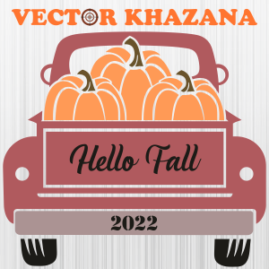 Hello Fall Vintage Truck 2022 Svg