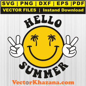 Hello Summer Face Svg Png
