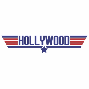 Hollywood Top Gun logo svg cut file