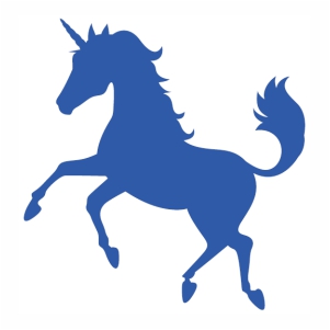 Blue Unicorn Horse Svg