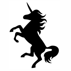 black unicorn horse svg