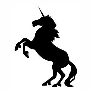 Black Unicorn Horse vector