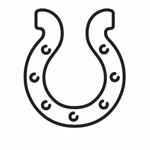 Horse shoe silhouette vector