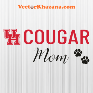 Housto Cougars Mom Paw Svg