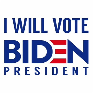 I Will Vote Biden President Vector