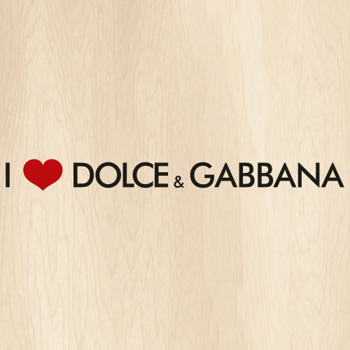I Love Dolce and Gabbana Svg