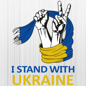 I Stand With Ukraine Hand Svg