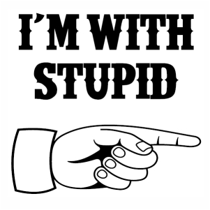 I M With Stupid And Finger Left svg
