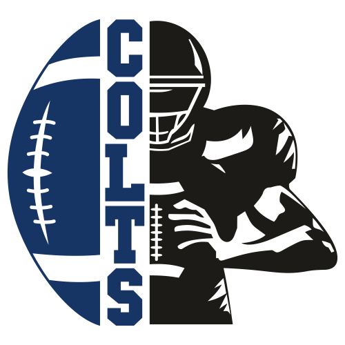 Indianapolis Colts Distressed Football Player Svg