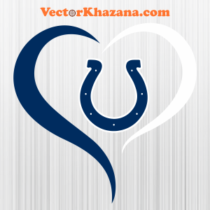 Indianapolis Colts Heart Line Svg