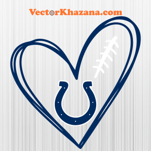 Indianapolis Colts Heart Svg