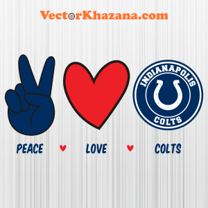 Indianapolis Colts Peace Love Svg