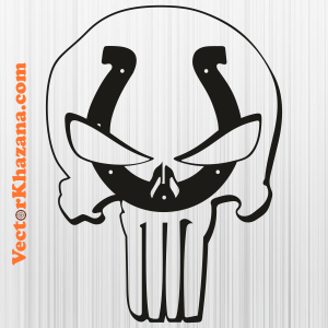 Indianapolis Colts Punisher Skull Svg