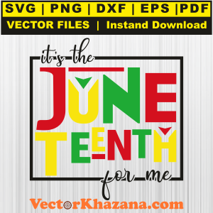 Its The Juneteenth For Me Rectangle Svg