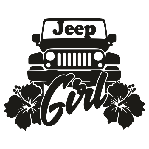 Jeep Girl Silhouette Svg