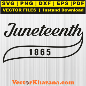 JuneTeenth 1865 Letter Outline Svg