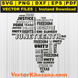 Juneteenth 1865 Freedom Justice Map Svg Png