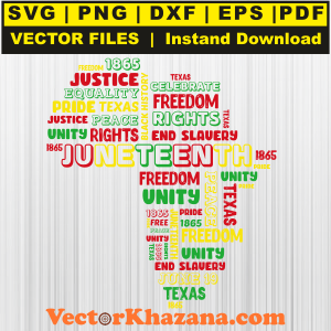 Juneteenth 1865 Freedom Map Svg Png