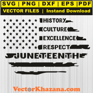 Juneteenth History Culture Flag Svg